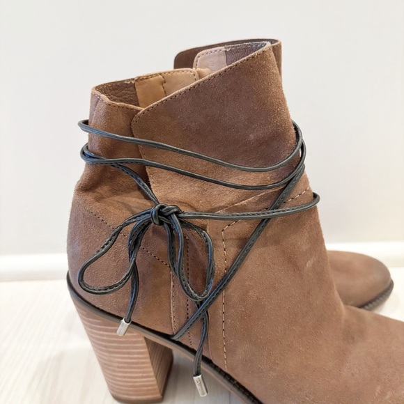 Franco Sarto Womens Edaline Mushroom Leather Strapped Ankle Heel Boot Size 7 - Picture 2 of 13